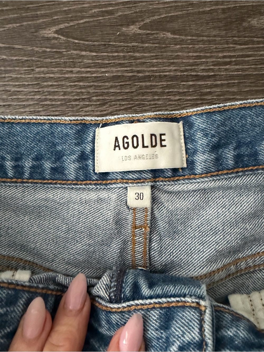 Agolde Faded Blue Denim Shorts. NWOT - Picture 2 of 4